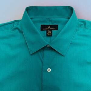 VALERIO GARATI Men’s XL Turquoise Dress Shirt with Cuff Links